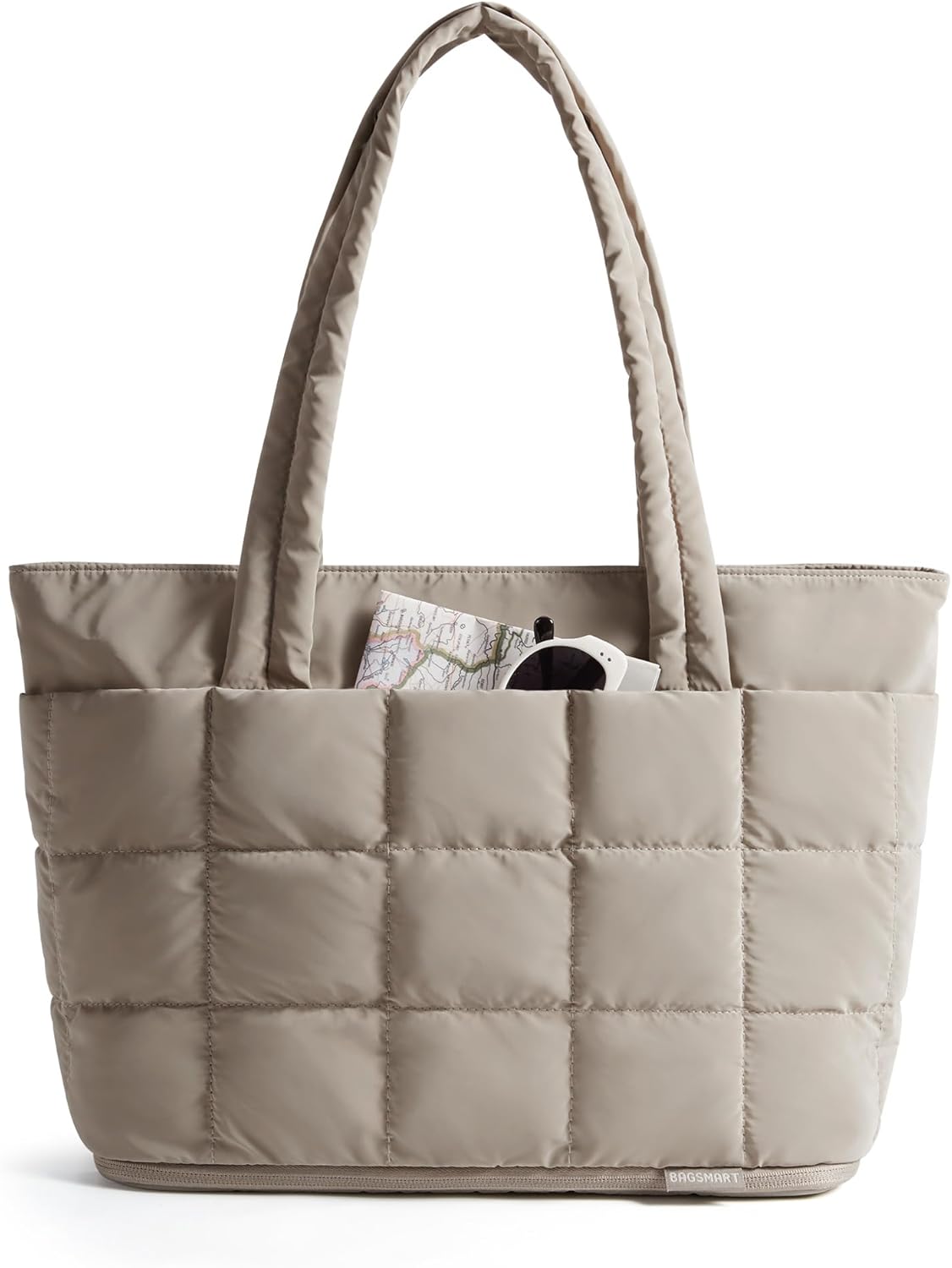 BAGSMART Expandable Quilted Tote