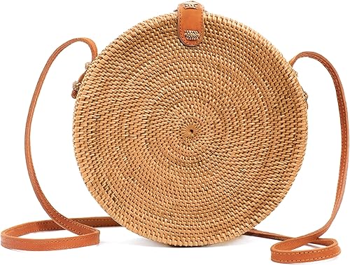 Novum Crafts Round Rattan Bag